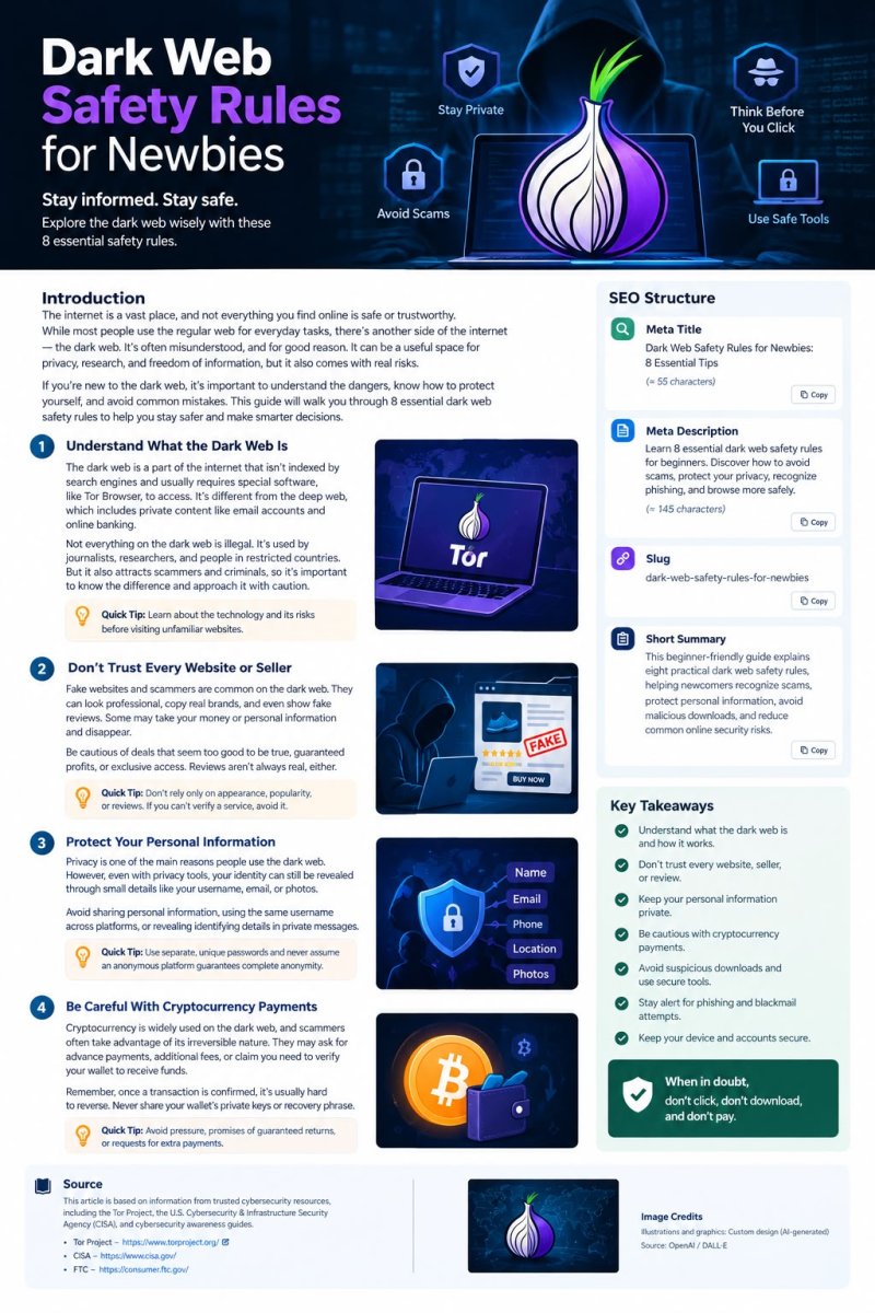 Dark Web Safety Rules for Newbies